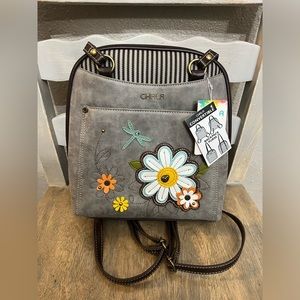 Chala Convertible Backpack Purse NEW Cross Body Daisy Flowers
